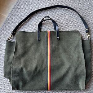Clare V Green Suede Simple Tote